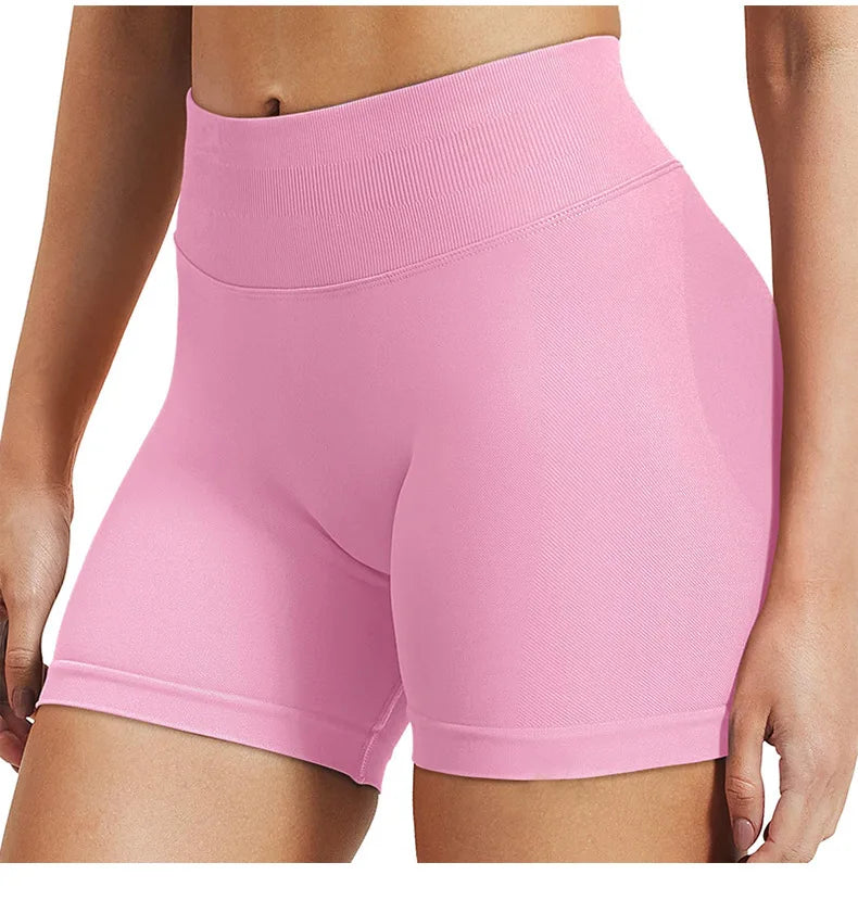 Gym Shorts Low Waist Seamless Yoga Shorts Women Solid Tight Peach Buttocks Breathable Yoga Fitness Shorts